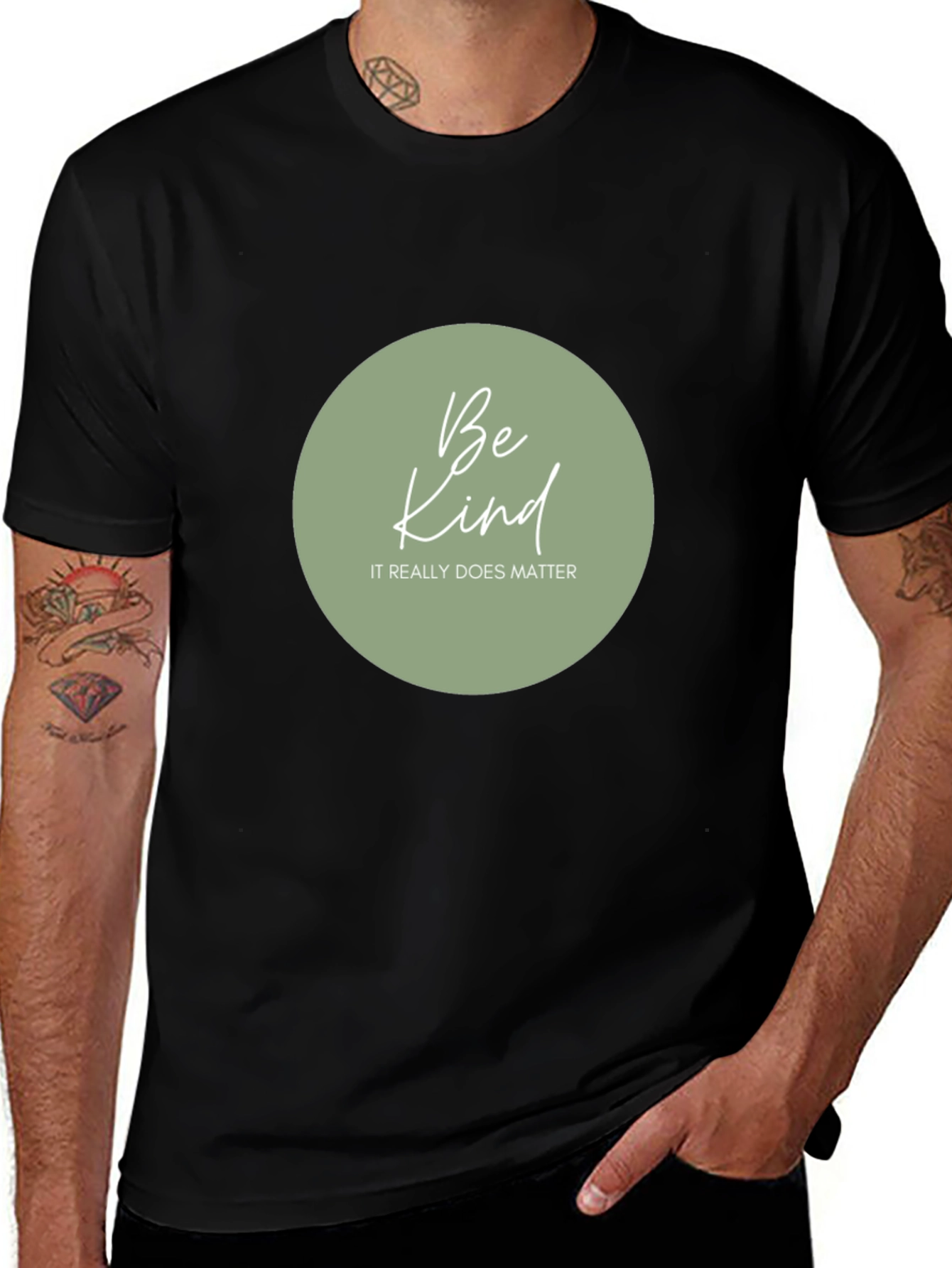 Be Kind Graphic Tee - Black Casual T-Shirt