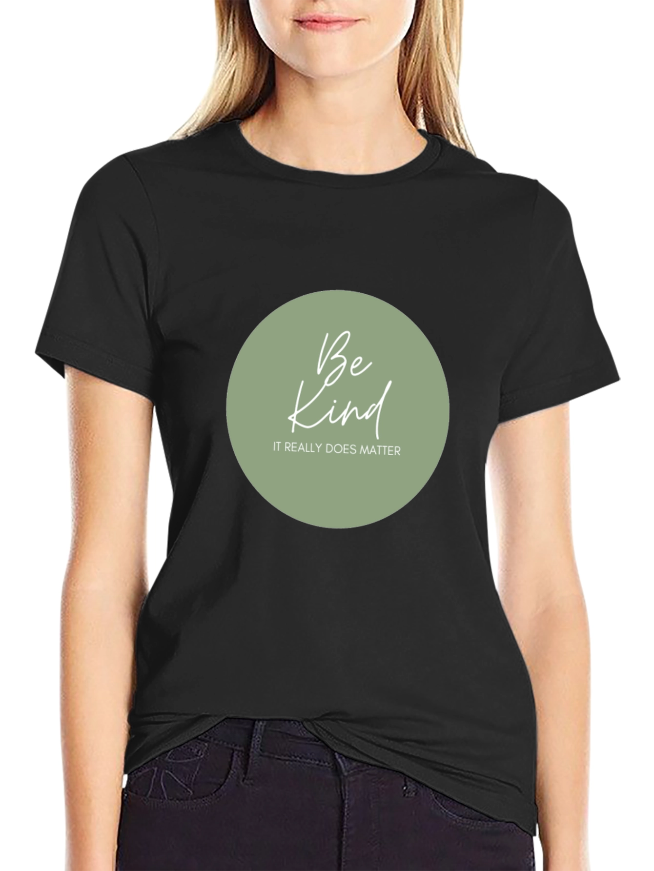 Be Kind Graphic Tee - Black Casual T-Shirt
