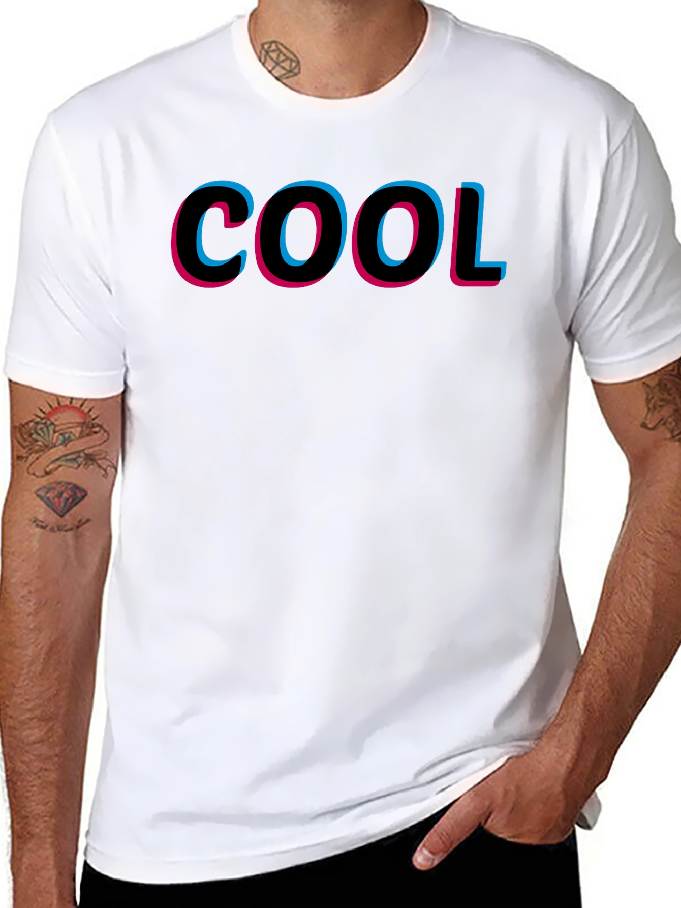 COOL Graphic Print Black T-Shirt