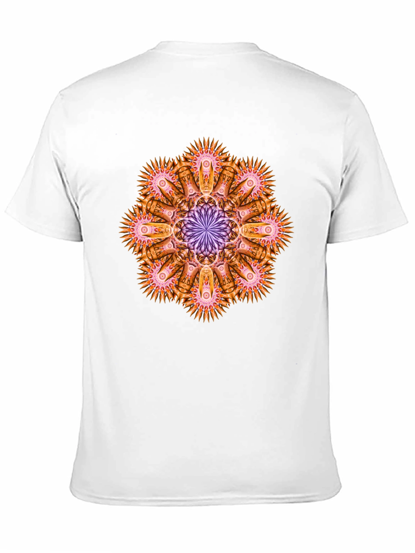 Abstract Mandala Graphic Tee - Black Cotton