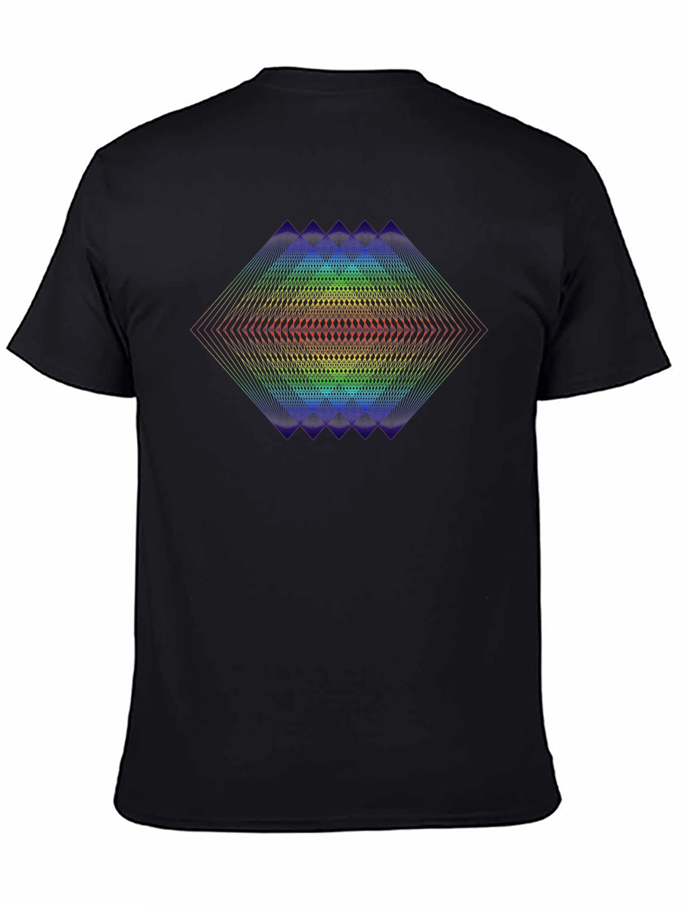 Geometric Rainbow Prism Graphic Tee