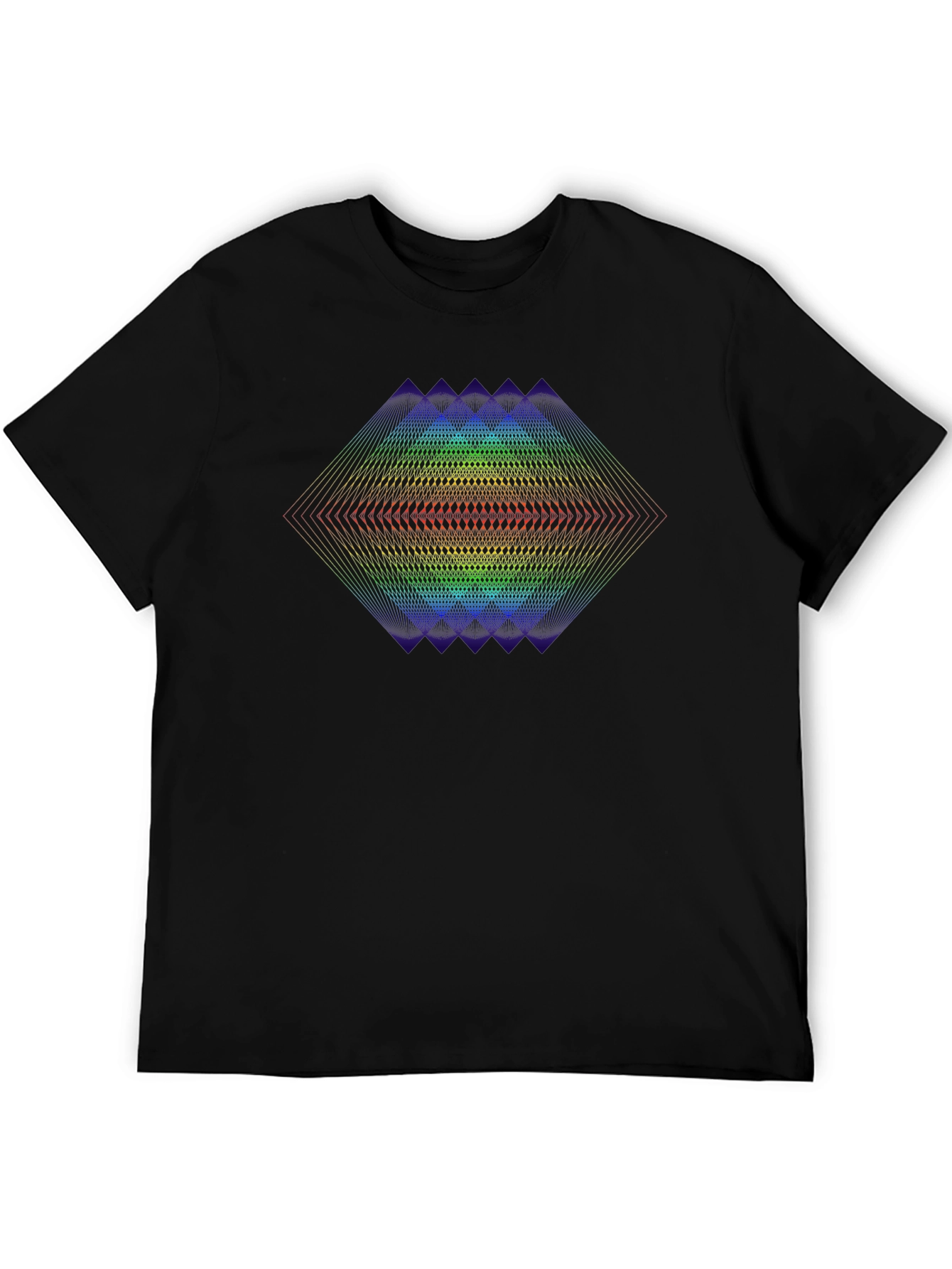 Geometric Rainbow Prism Graphic Tee