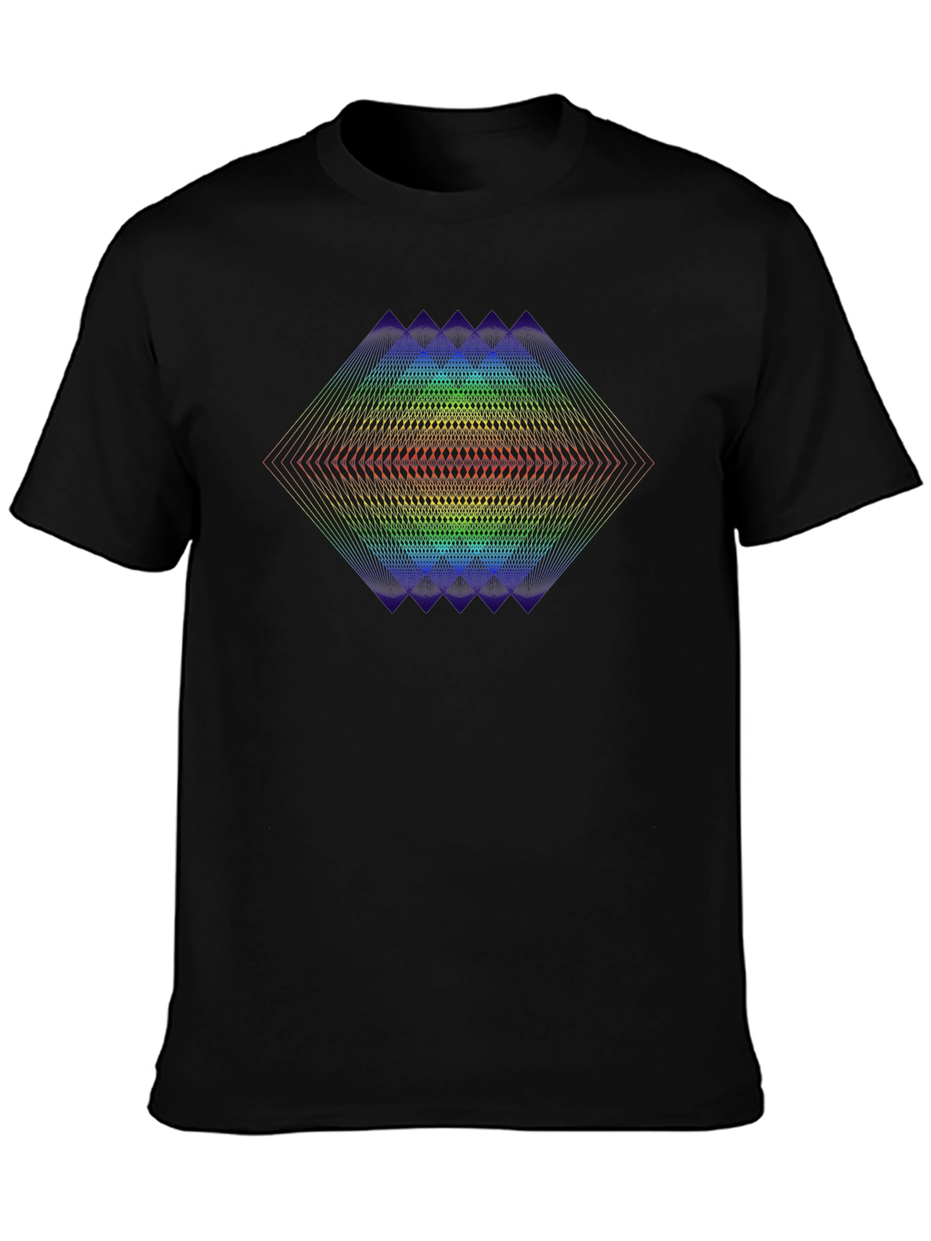 Geometric Rainbow Prism Graphic Tee