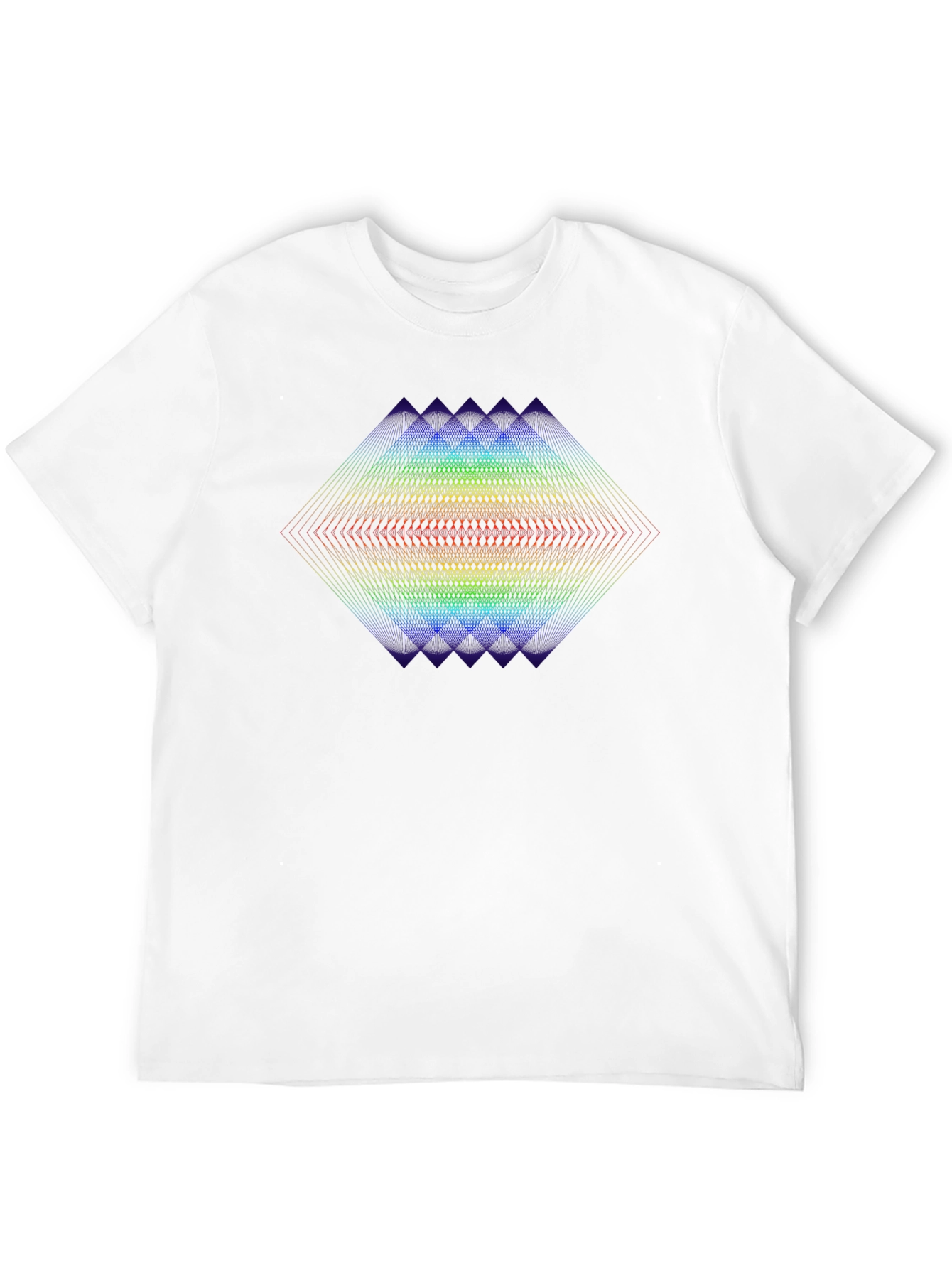 Geometric Rainbow Prism Graphic Tee