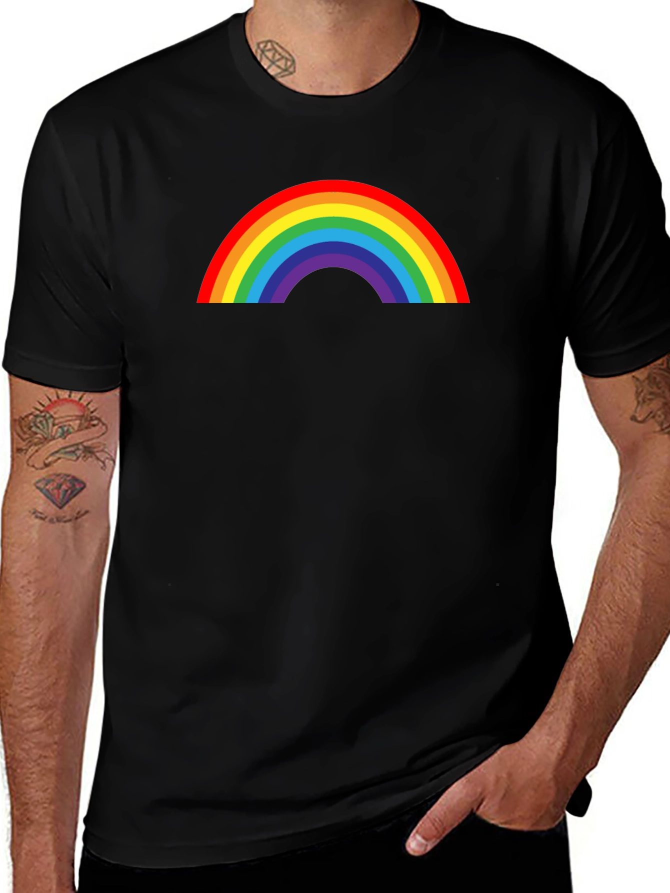 Rainbow Pride T-Shirt - Classic Black Tee