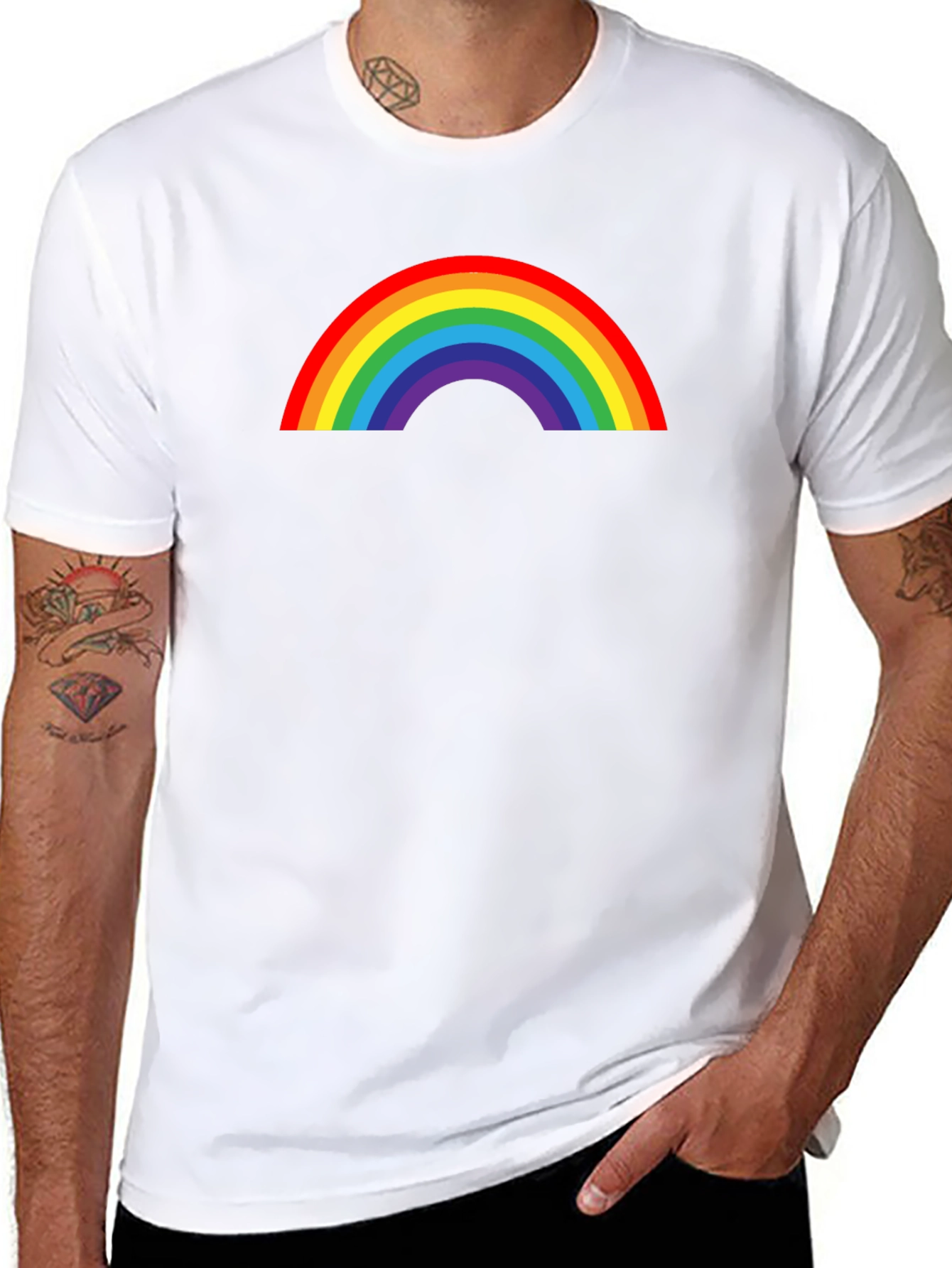 Rainbow Pride T-Shirt - Classic Black Tee