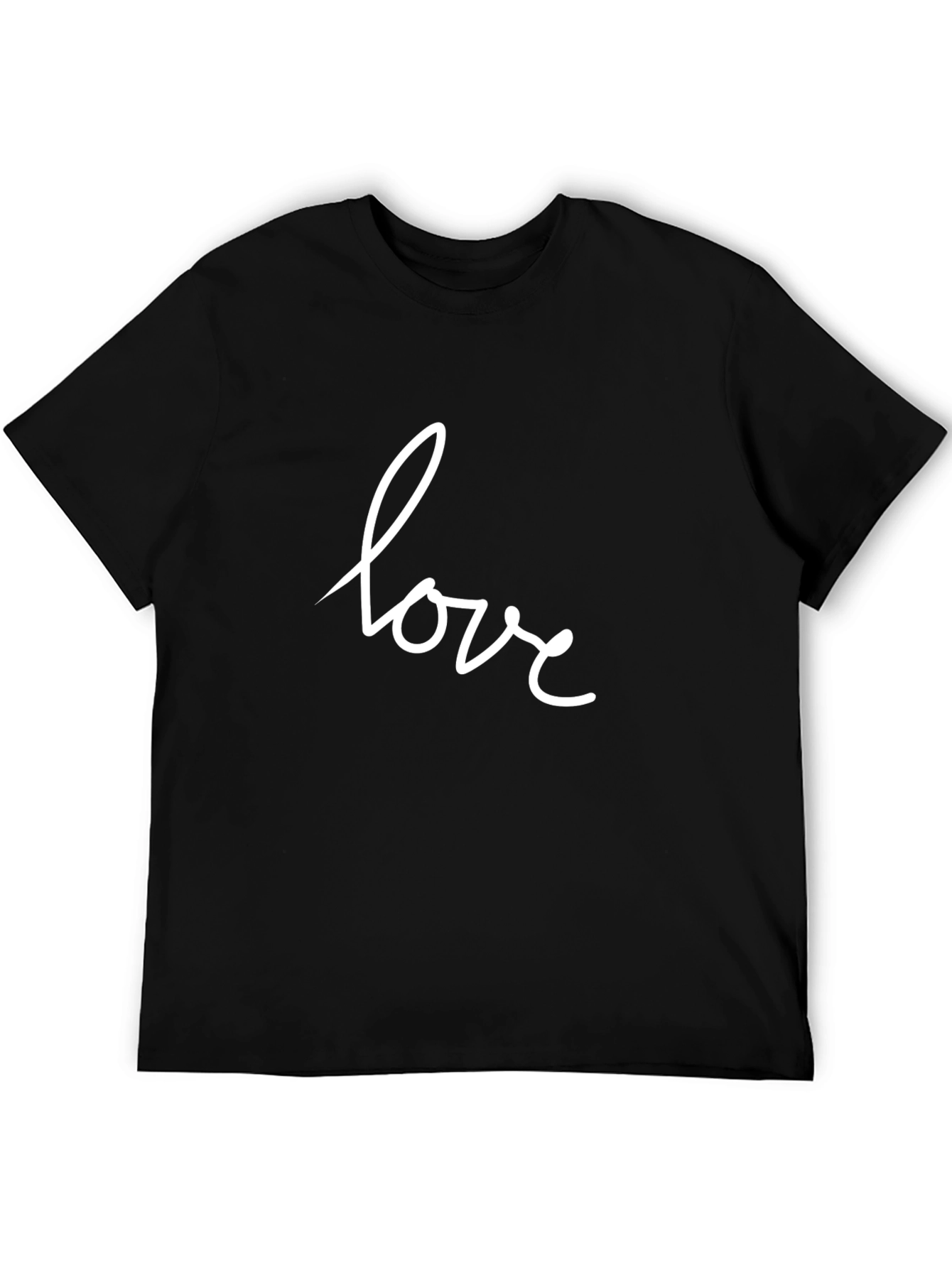 Love Script Tee - Stylish Black T-Shirt