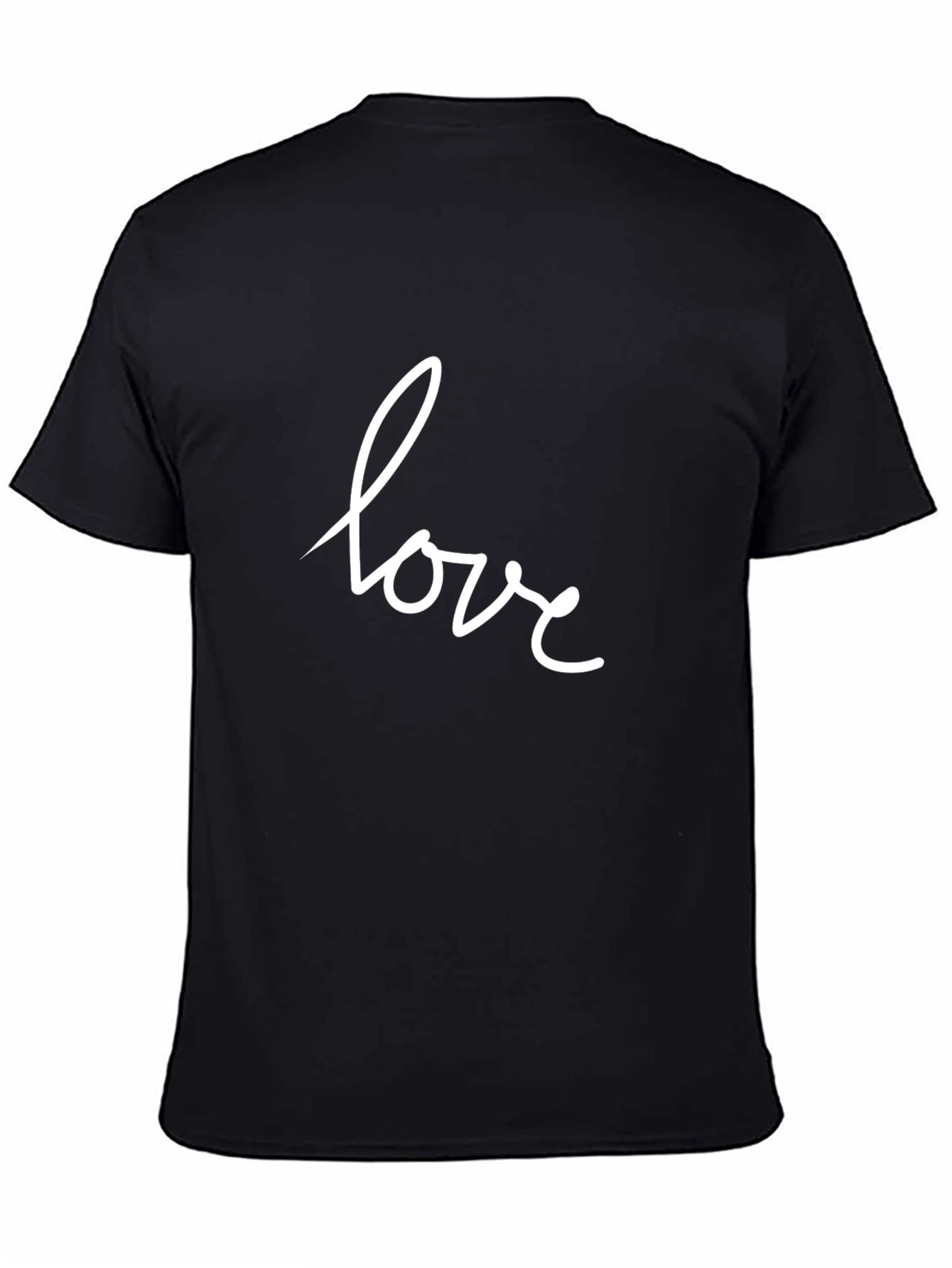 Love Script Tee - Stylish Black T-Shirt