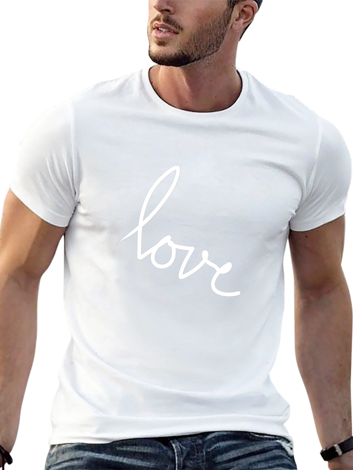 Love Script Tee - Stylish Black T-Shirt