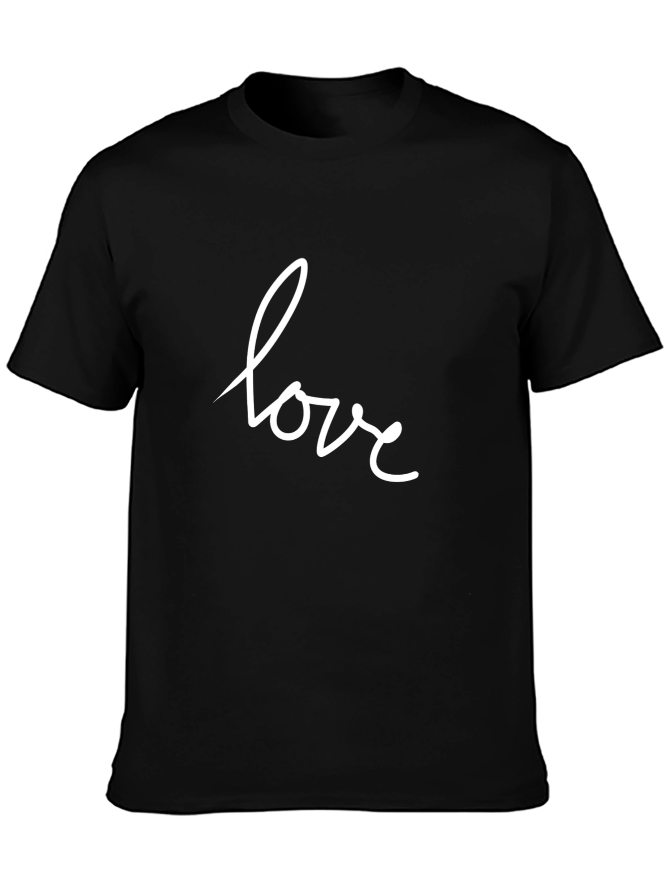 Love Script Tee - Stylish Black T-Shirt