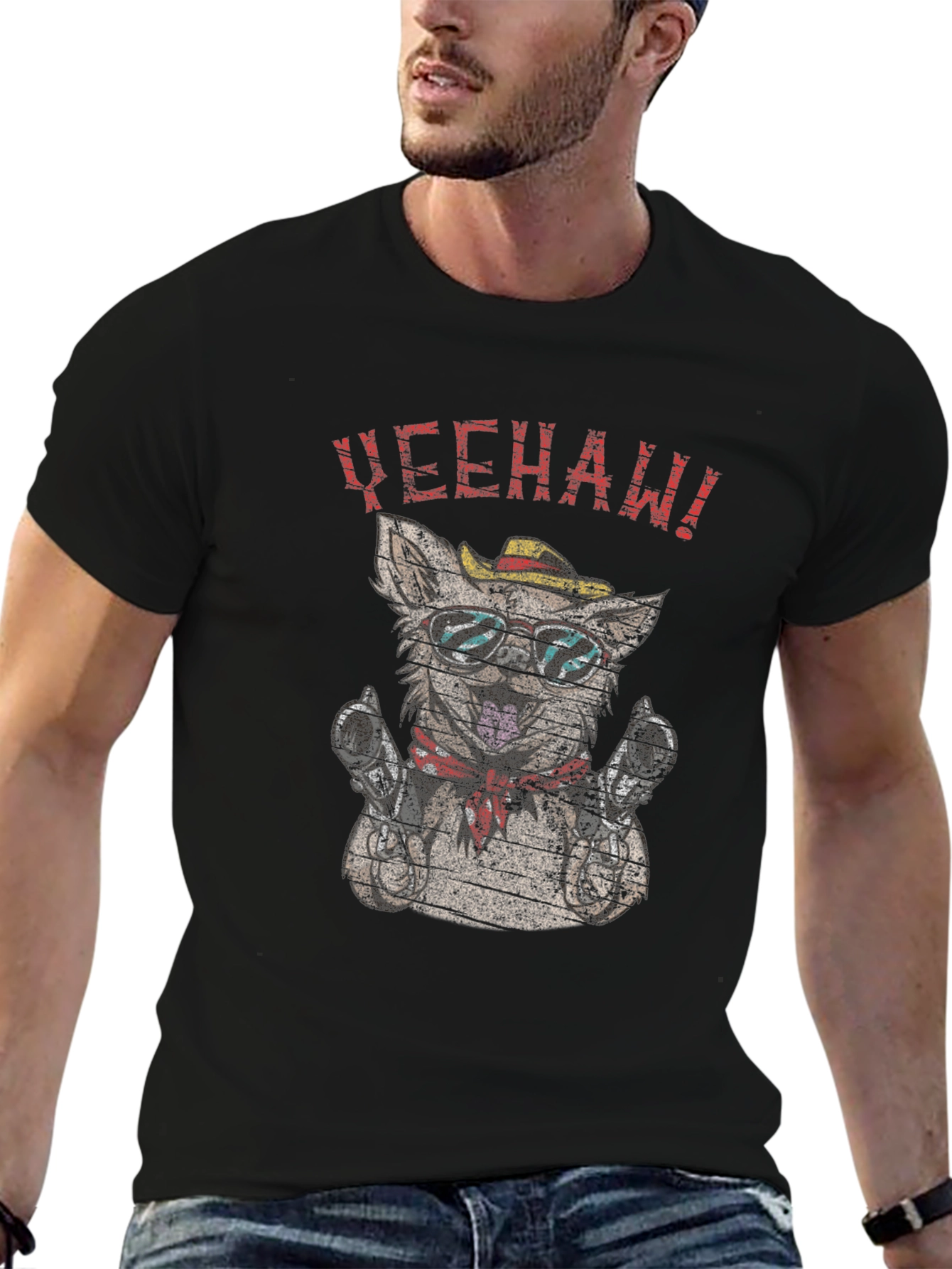 YEEHAW Cowboy Dog Graphic Tee