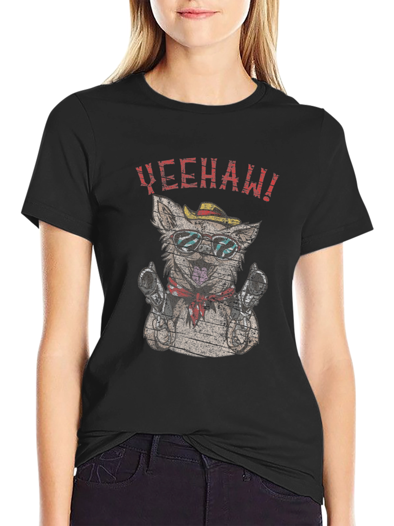 YEEHAW Cowboy Dog Graphic Tee
