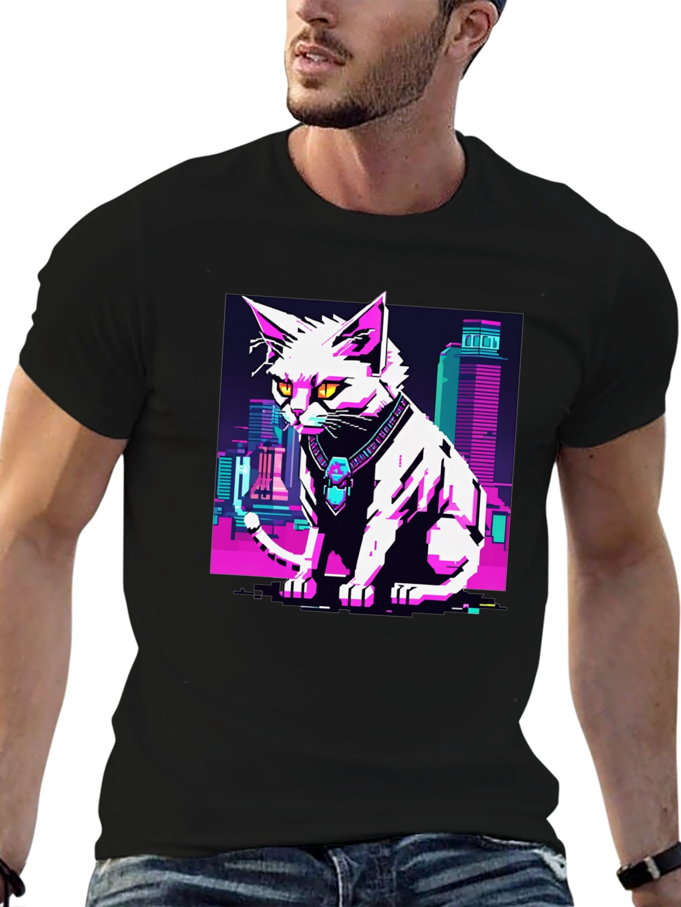 Cyberpunk Cat T-Shirt - Urban Style Tee