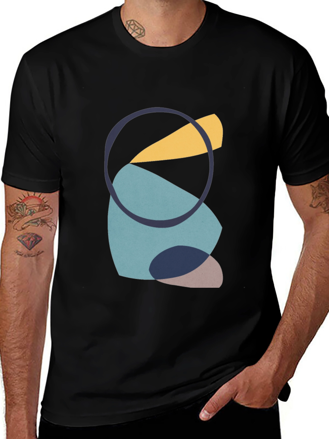 Abstract Shapes Graphic Tee - Modern Art Shirt