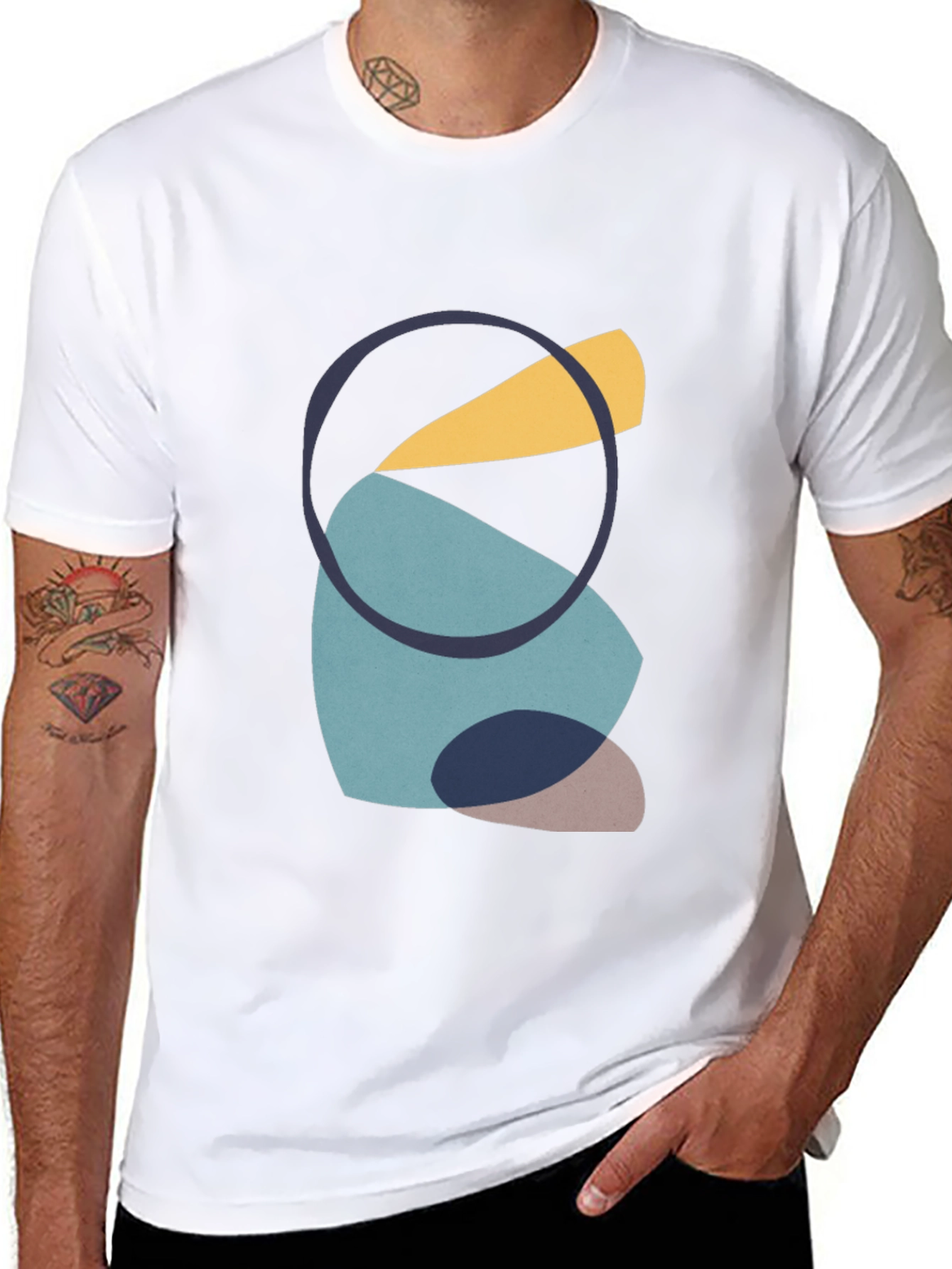 Abstract Shapes Graphic Tee - Modern Art Shirt