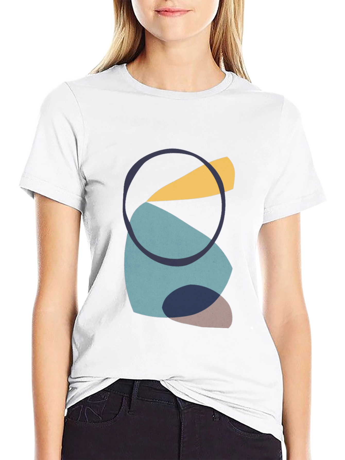 Abstract Shapes Graphic Tee - Modern Art Shirt