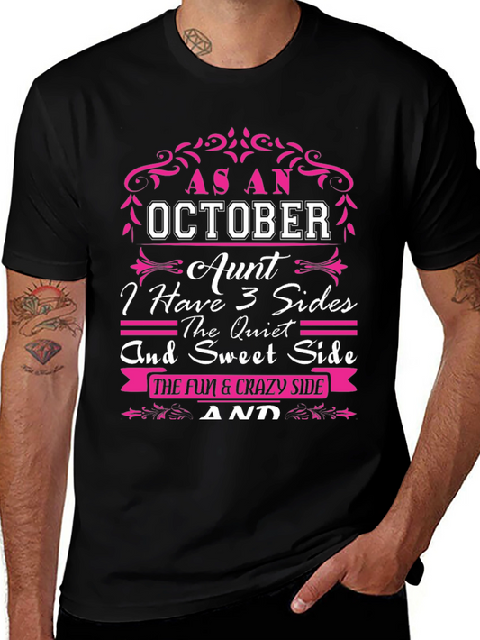 October Aunt T-Shirt: 3 Sides