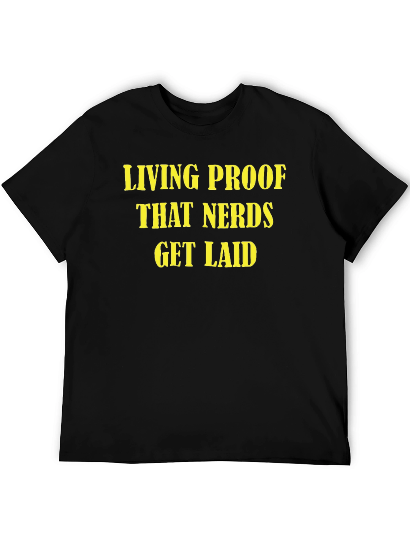 Nerds Get Laid Graphic Tee - Black Cotton T-Shirt
