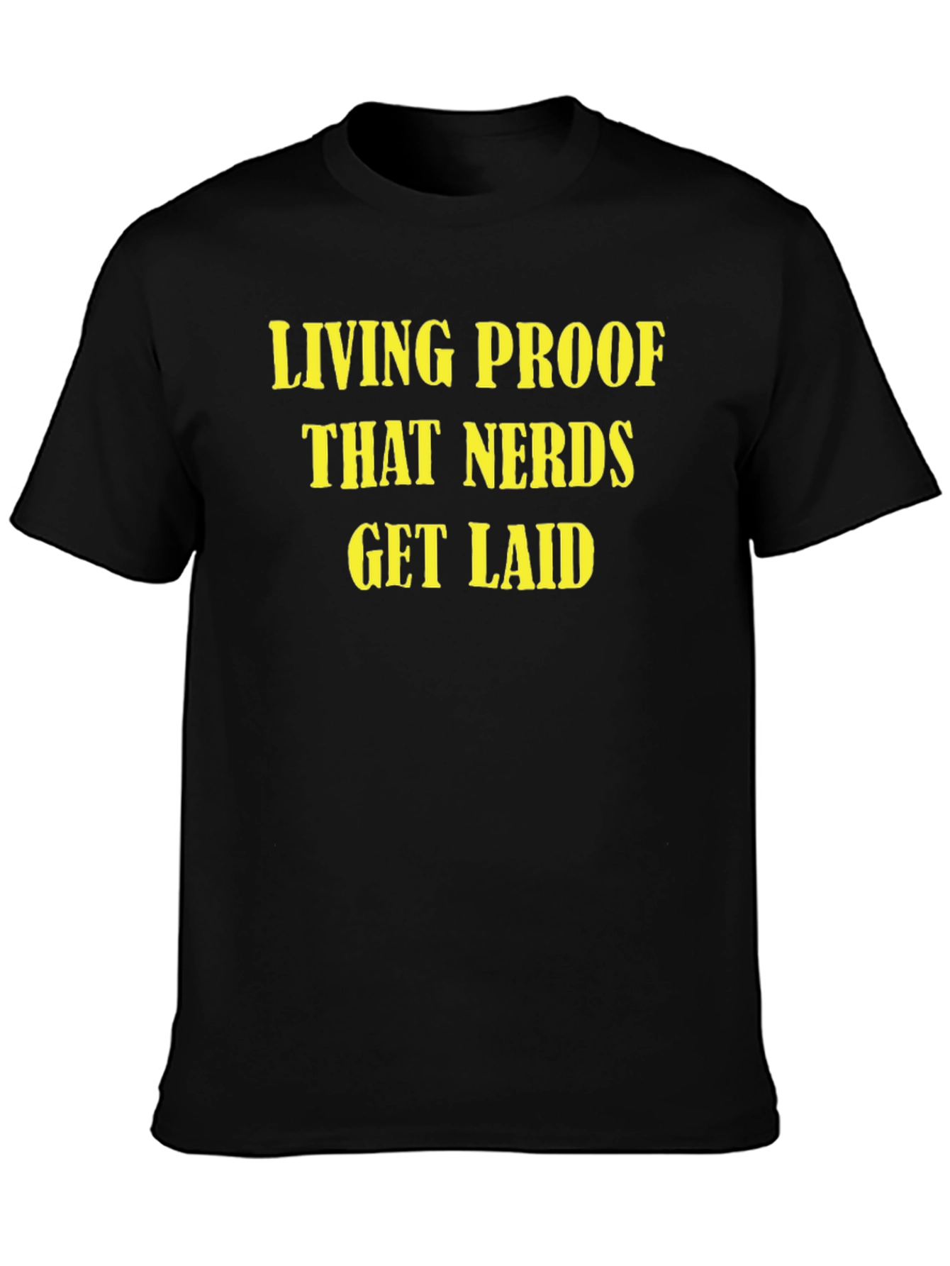 Nerds Get Laid Graphic Tee - Black Cotton T-Shirt