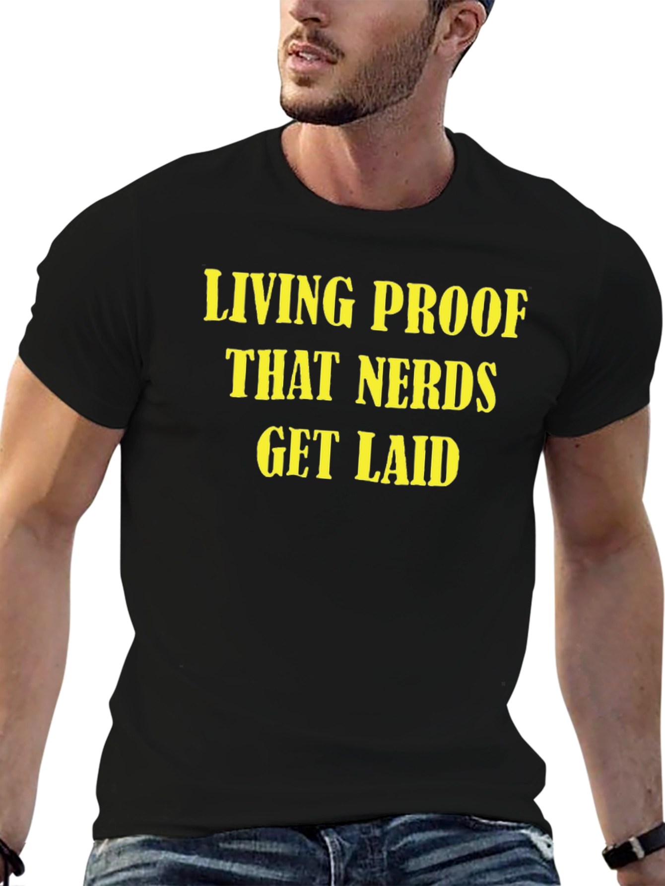Nerds Get Laid Graphic Tee - Black Cotton T-Shirt