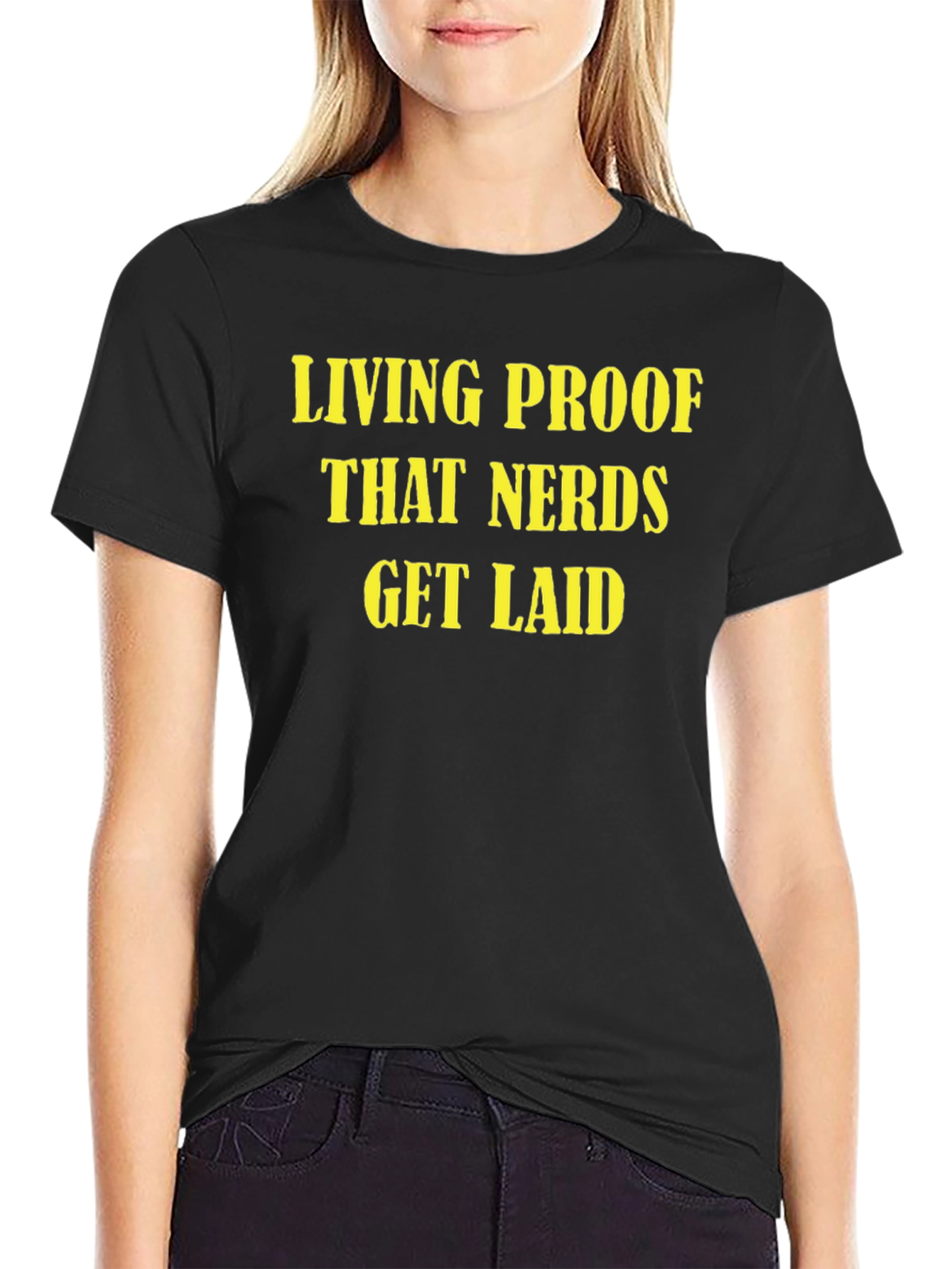 Nerds Get Laid Graphic Tee - Black Cotton T-Shirt