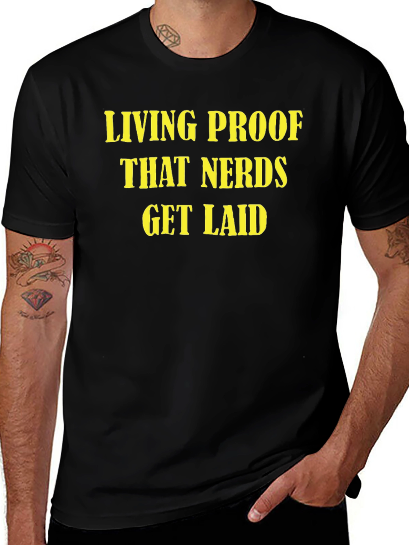 Nerds Get Laid Graphic Tee - Black Cotton T-Shirt