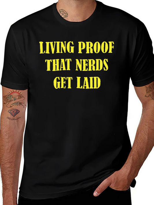 Nerds Get Laid Graphic Tee - Black Cotton T-Shirt