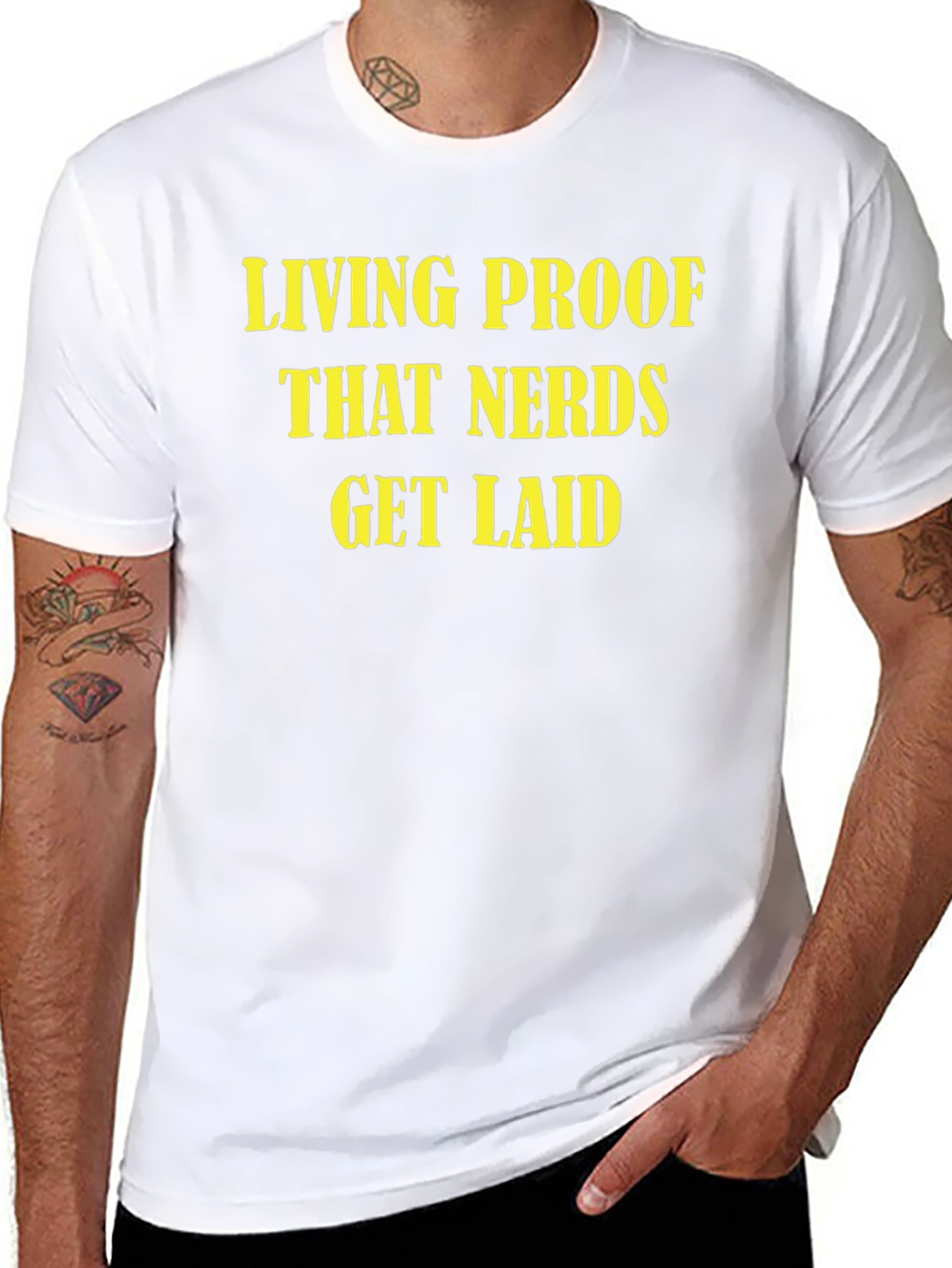 Nerds Get Laid Graphic Tee - Black Cotton T-Shirt