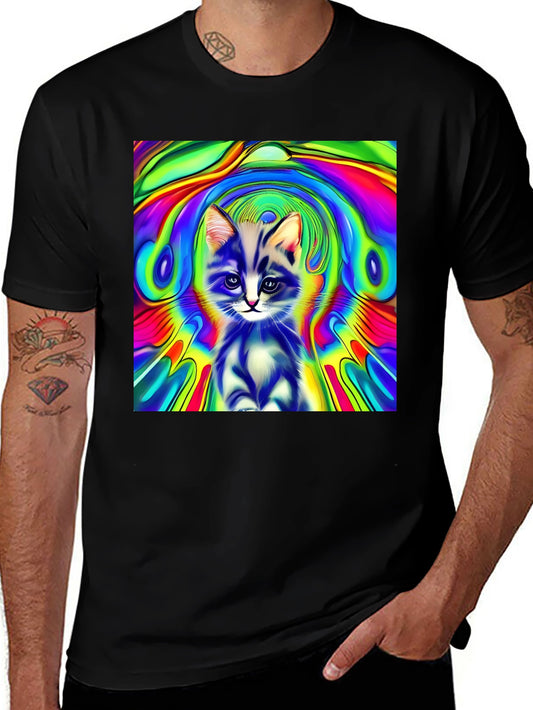 Psychedelic Kitten Graphic Tee