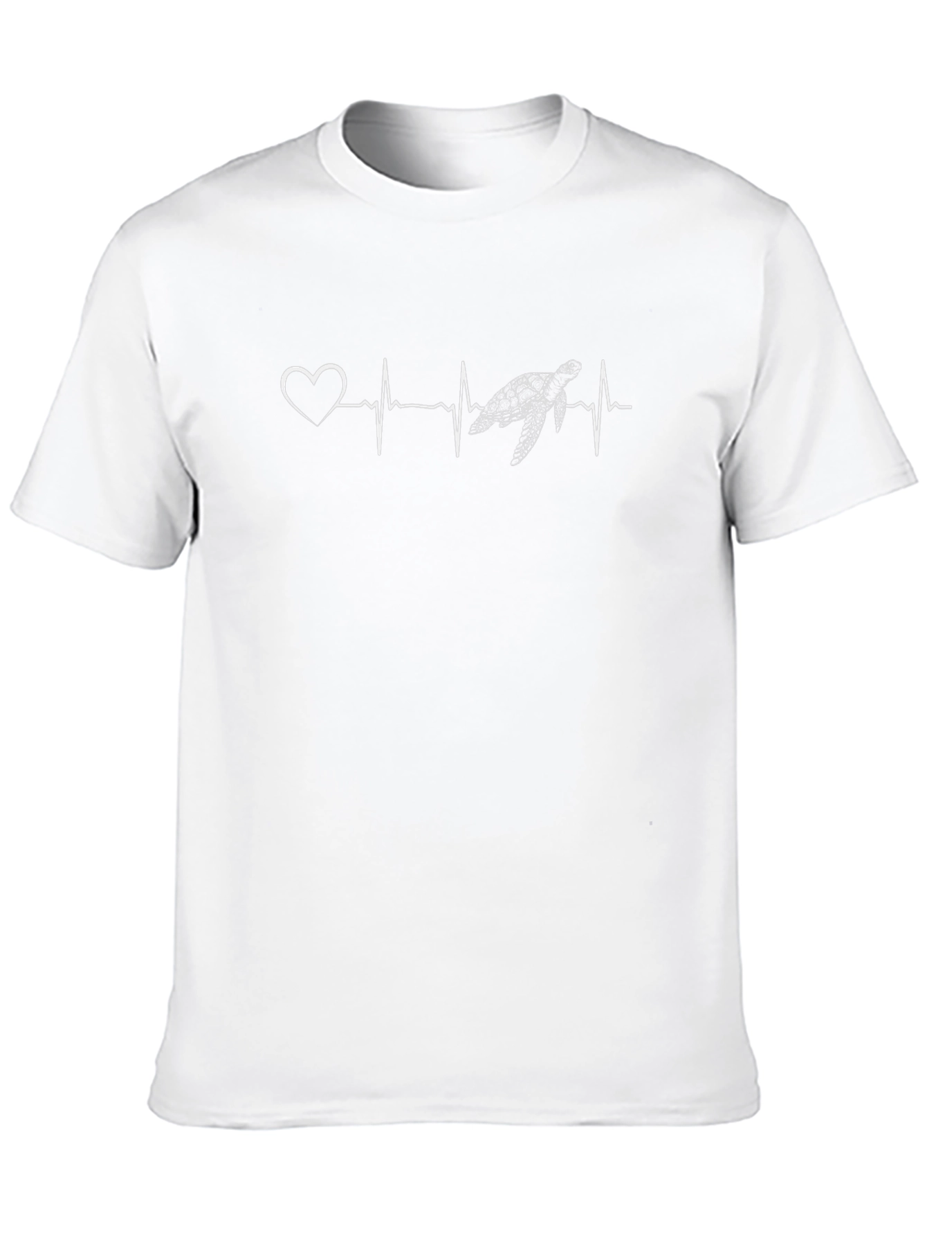Turtle Heartbeat Graphic Tee - Black