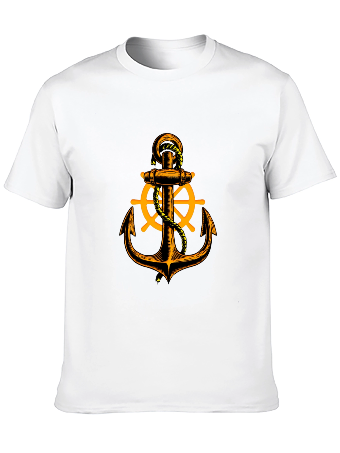Nautical Anchor Graphic Tee - Black