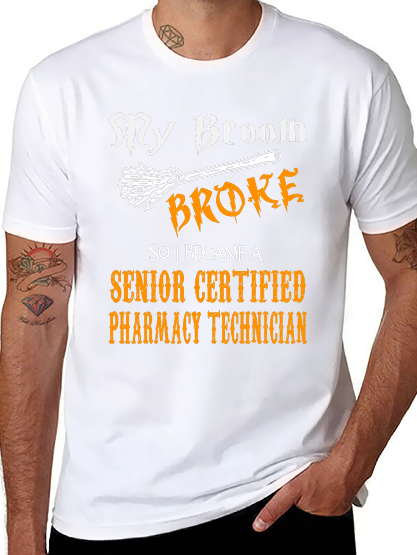 My Broom Broke Pharmacy Technician T-Shirt
