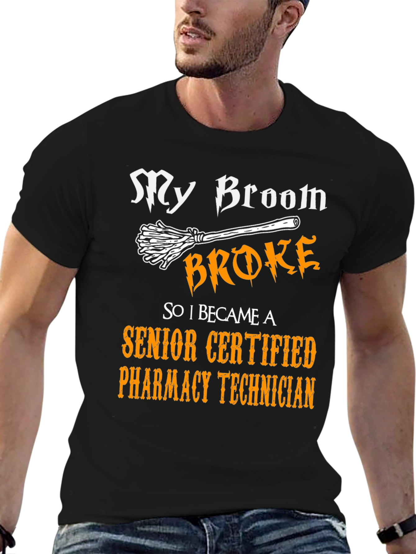 My Broom Broke Pharmacy Technician T-Shirt