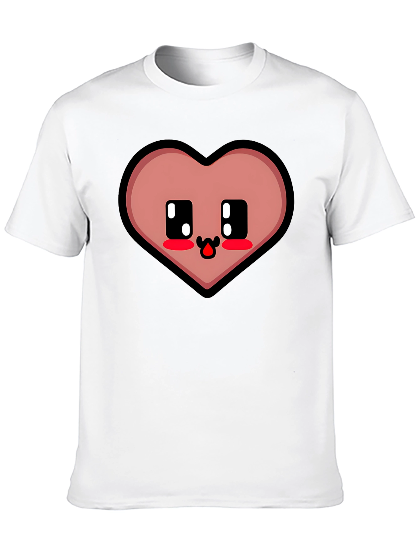 Kawaii Heart Graphic Tee - Cute Black T-Shirt