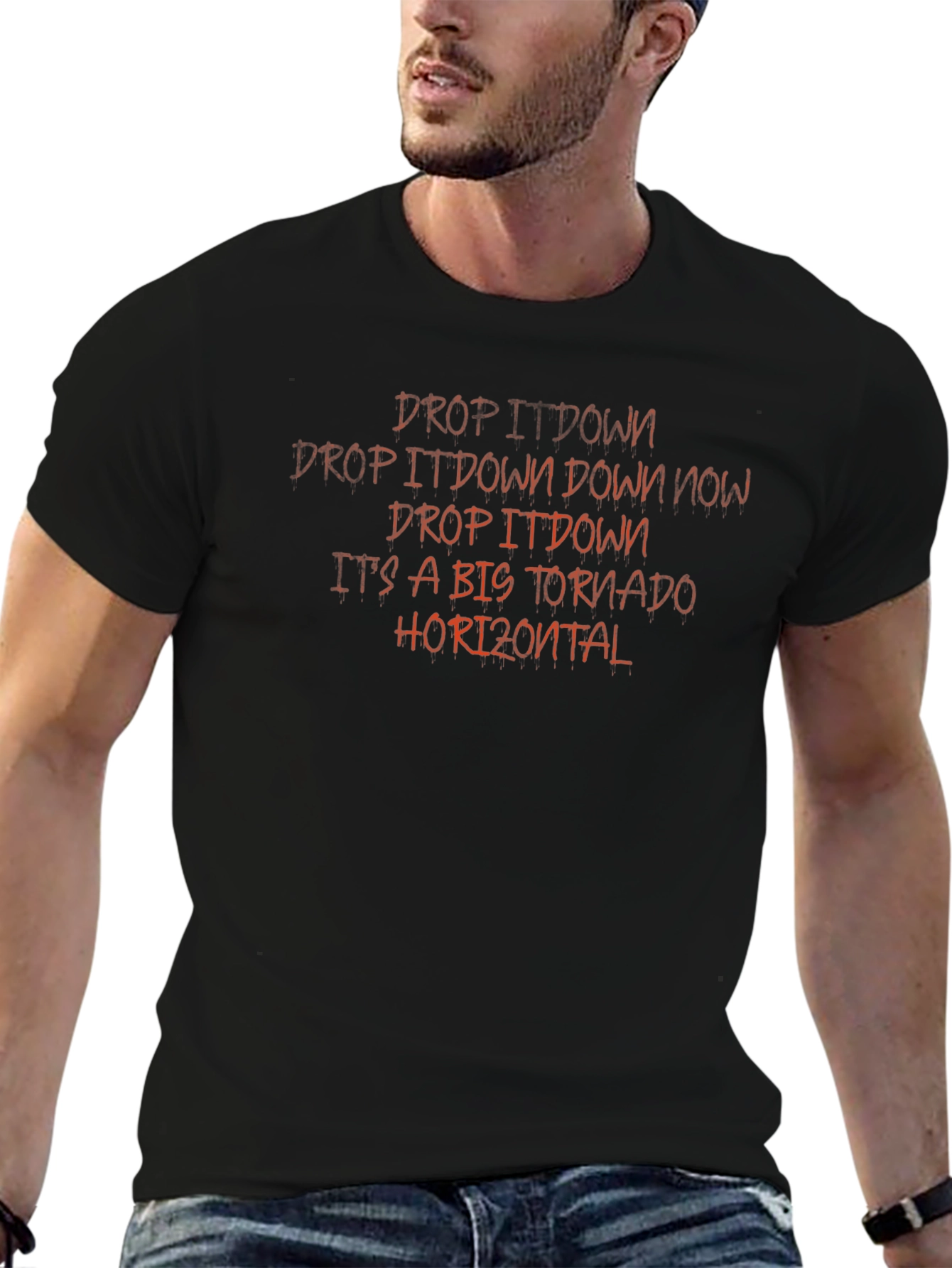 Drop It Down Graphic Tee - Novelty T-Shirt