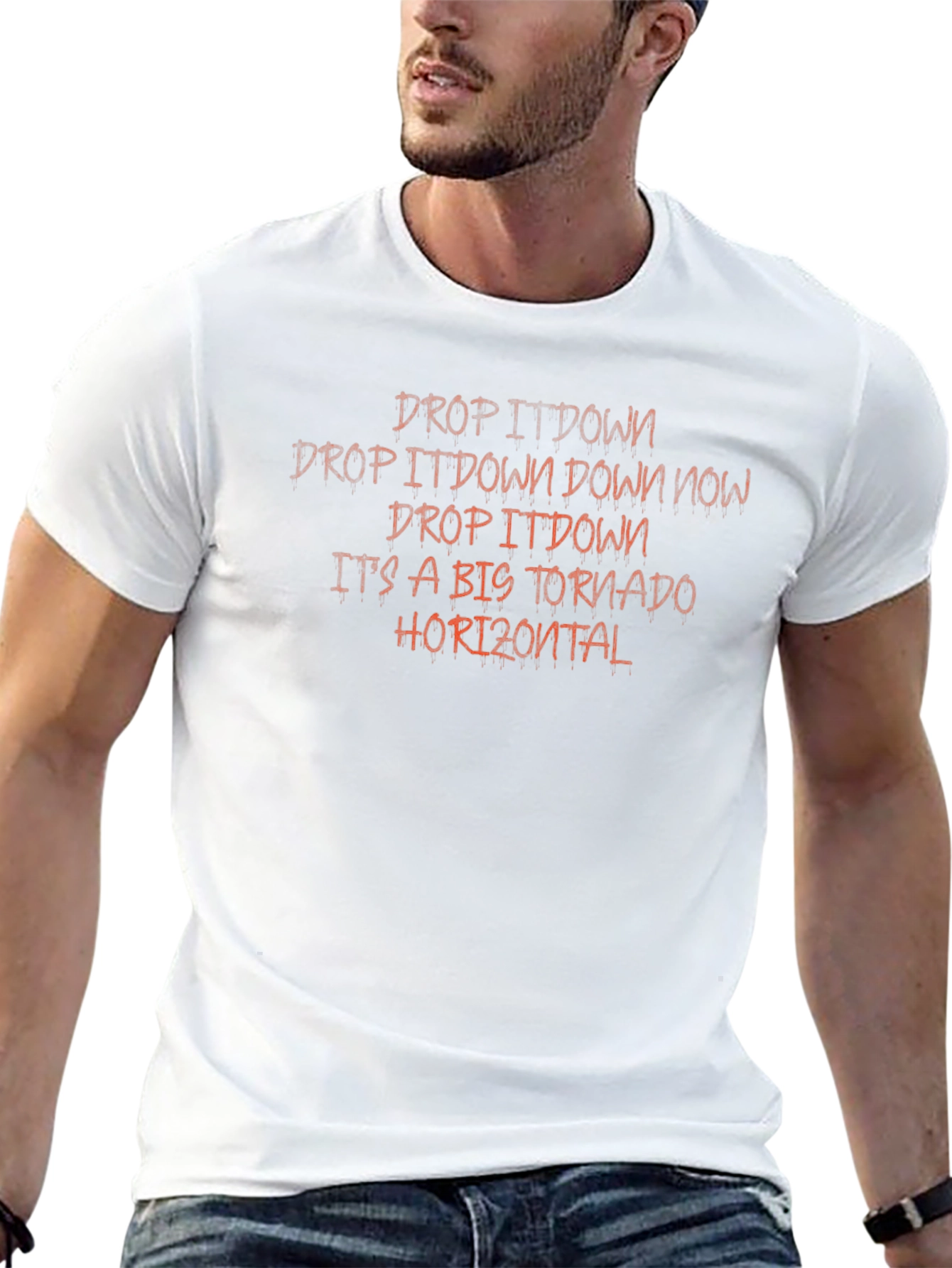 Drop It Down Graphic Tee - Novelty T-Shirt