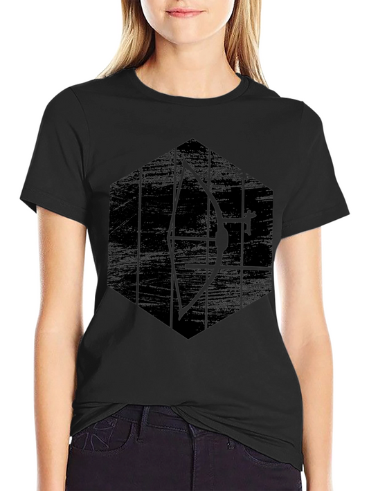 Archery Hex Graphic Tee - Black Cotton Blend