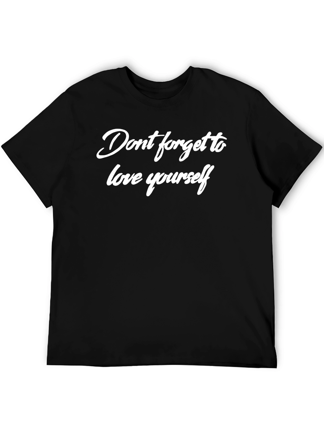 Motivational Black T-Shirt: Love Yourself