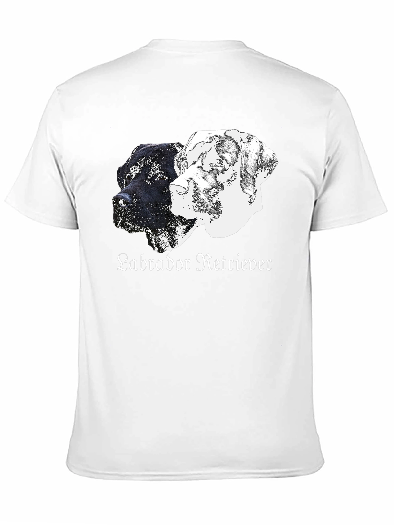 Labrador Retriever Dog Graphic Print Black T-Shirt