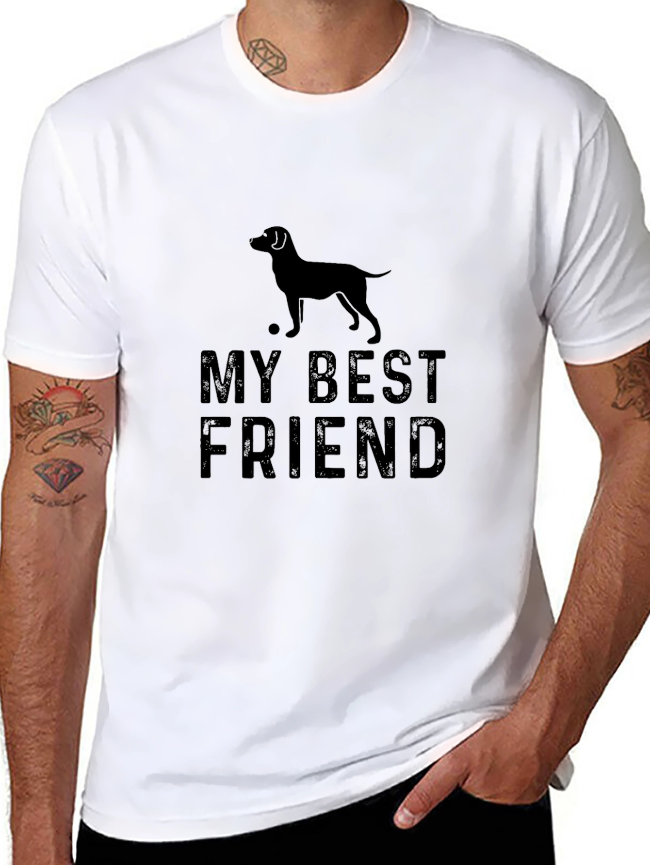 My Best Friend Dog T-Shirt - Black
