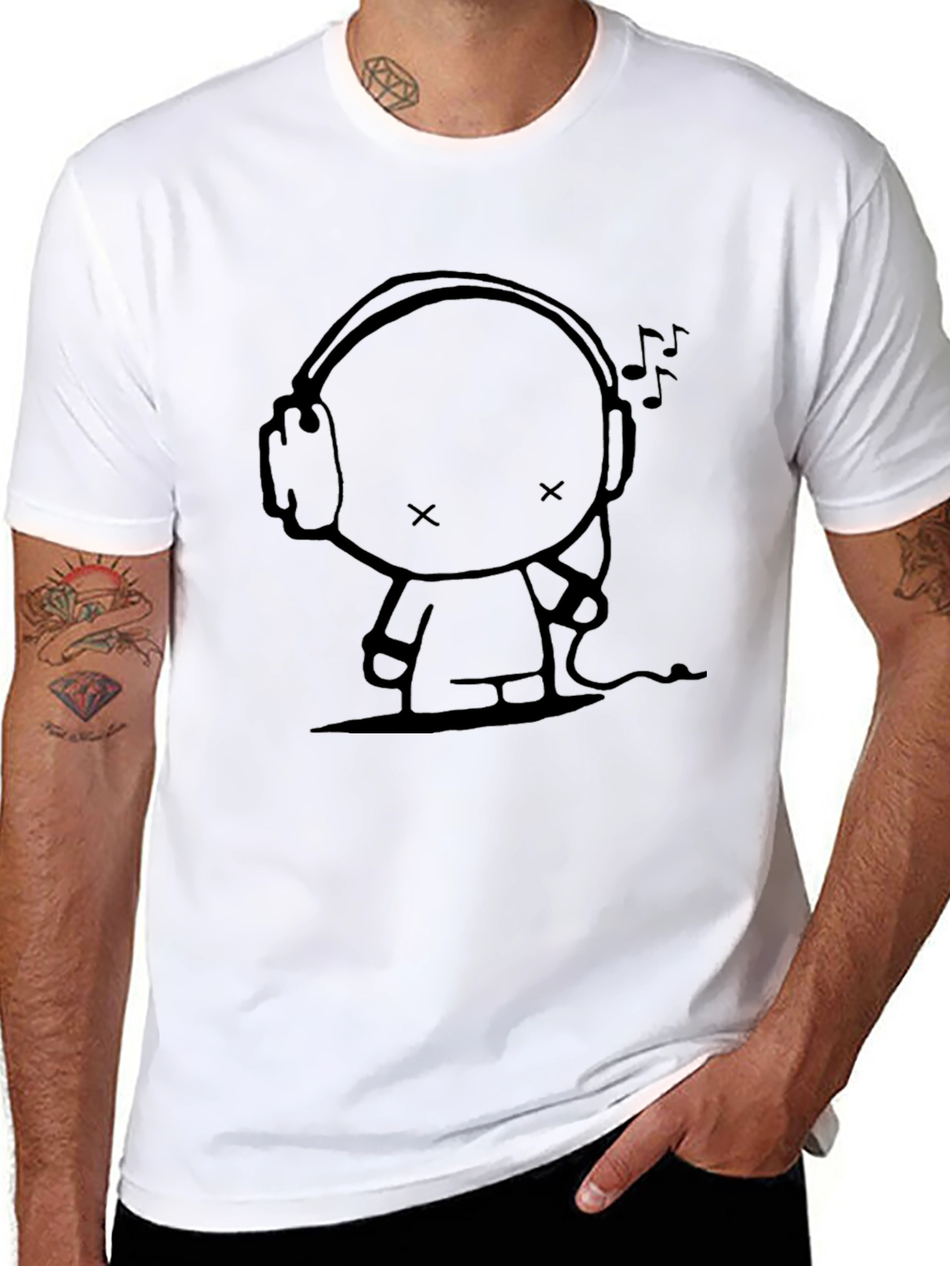 DJ Robot Graphic Tee - Black