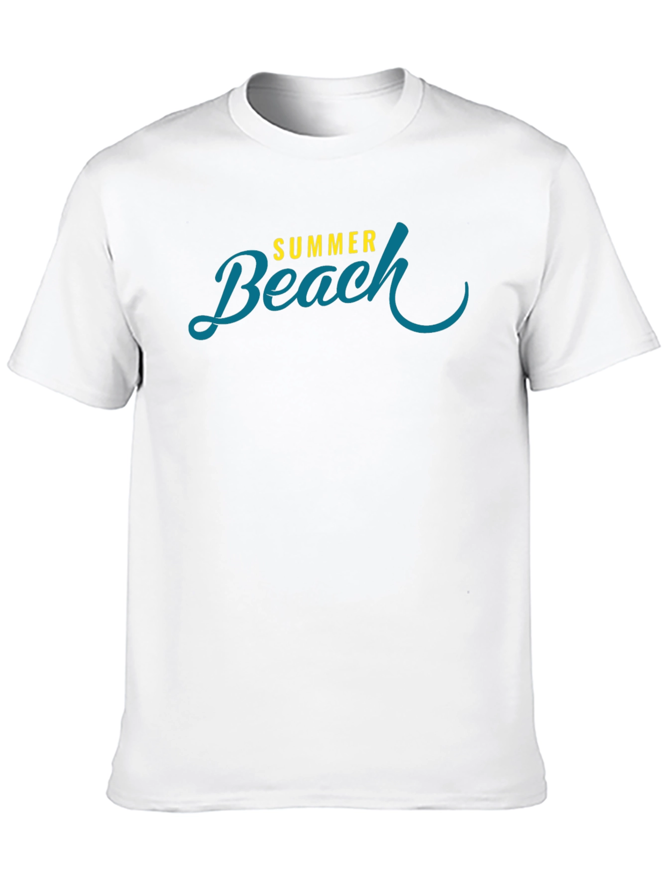 Summer Beach Graphic Tee - Casual Black T-Shirt