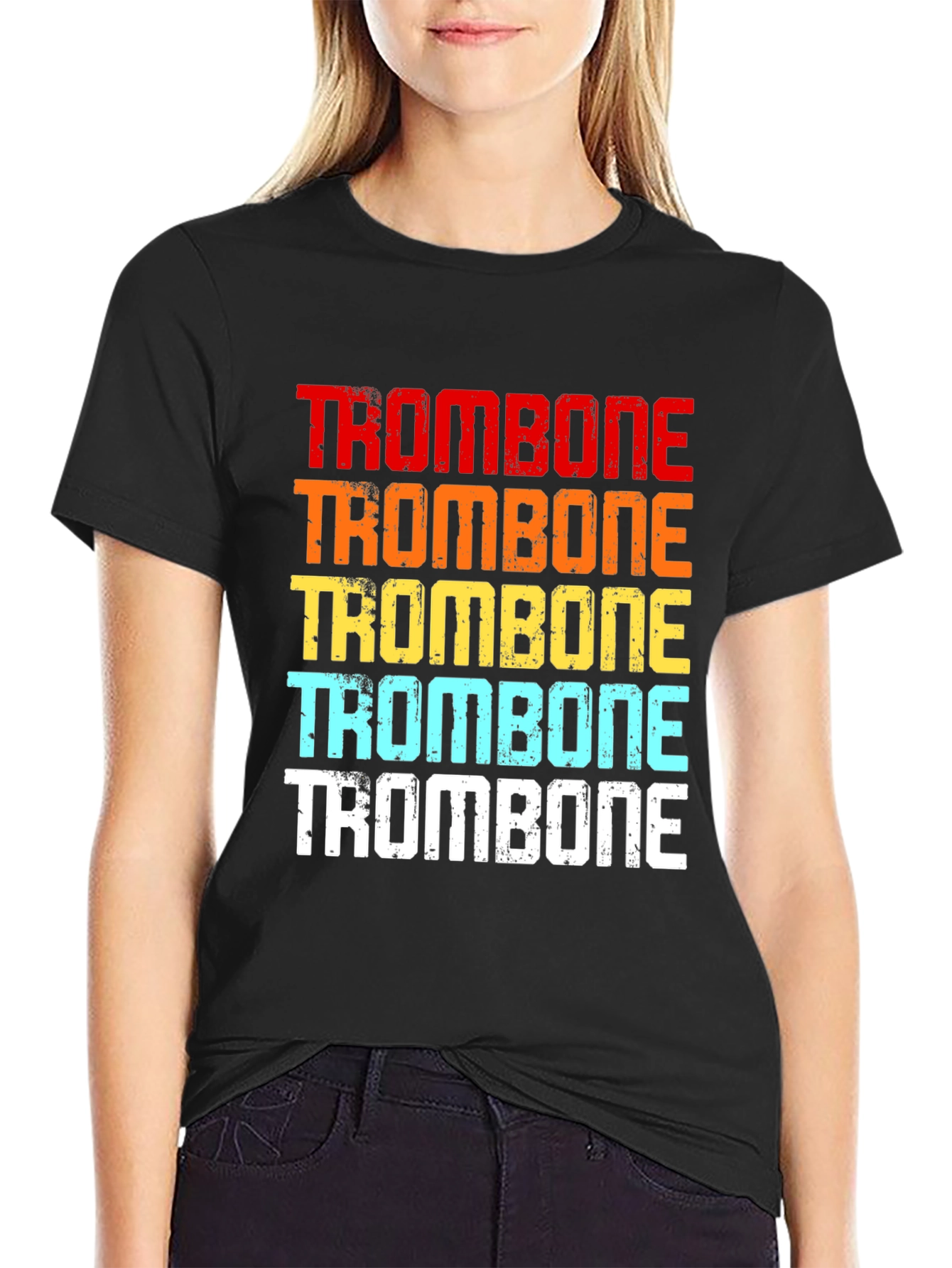 Retro Trombone Player Graphic Tee