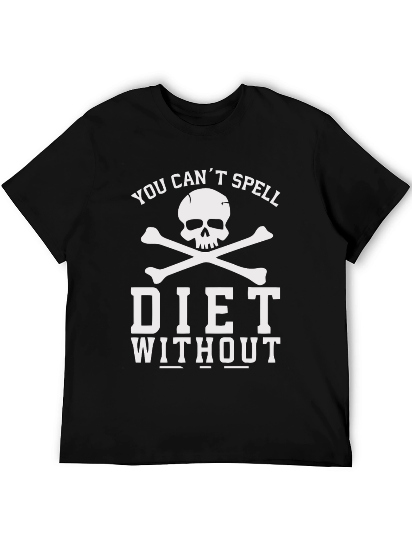 Diet Funny Skull Graphic T-Shirt