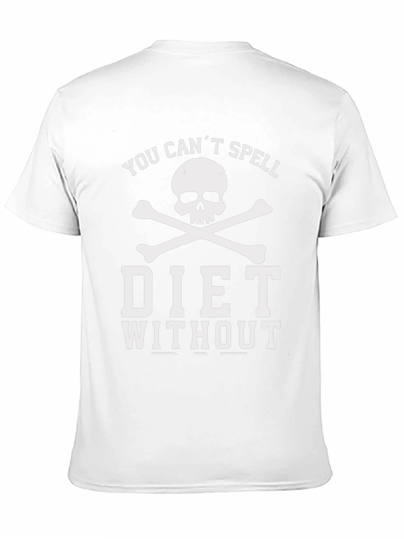 Diet Funny Skull Graphic T-Shirt