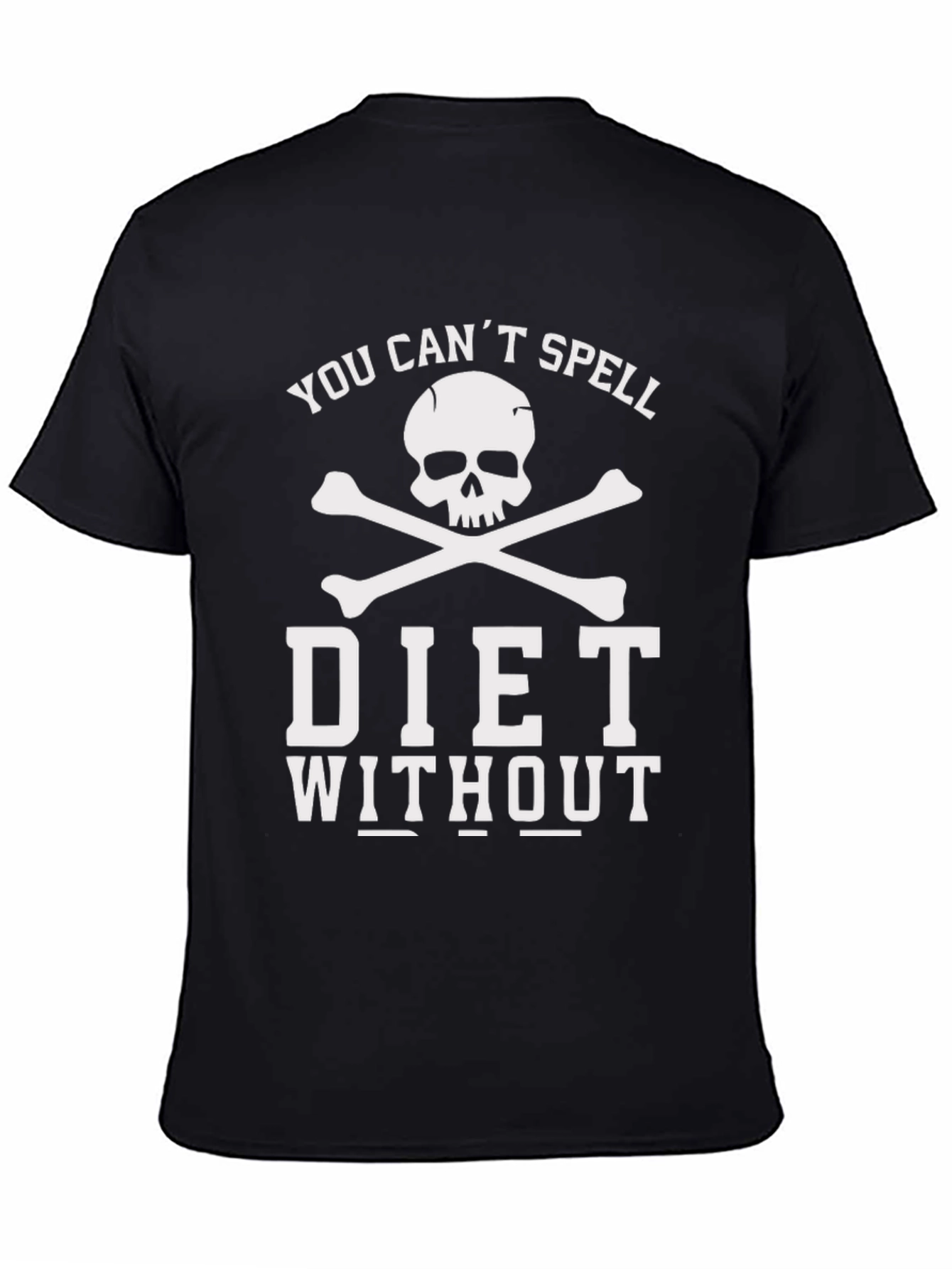 Diet Funny Skull Graphic T-Shirt