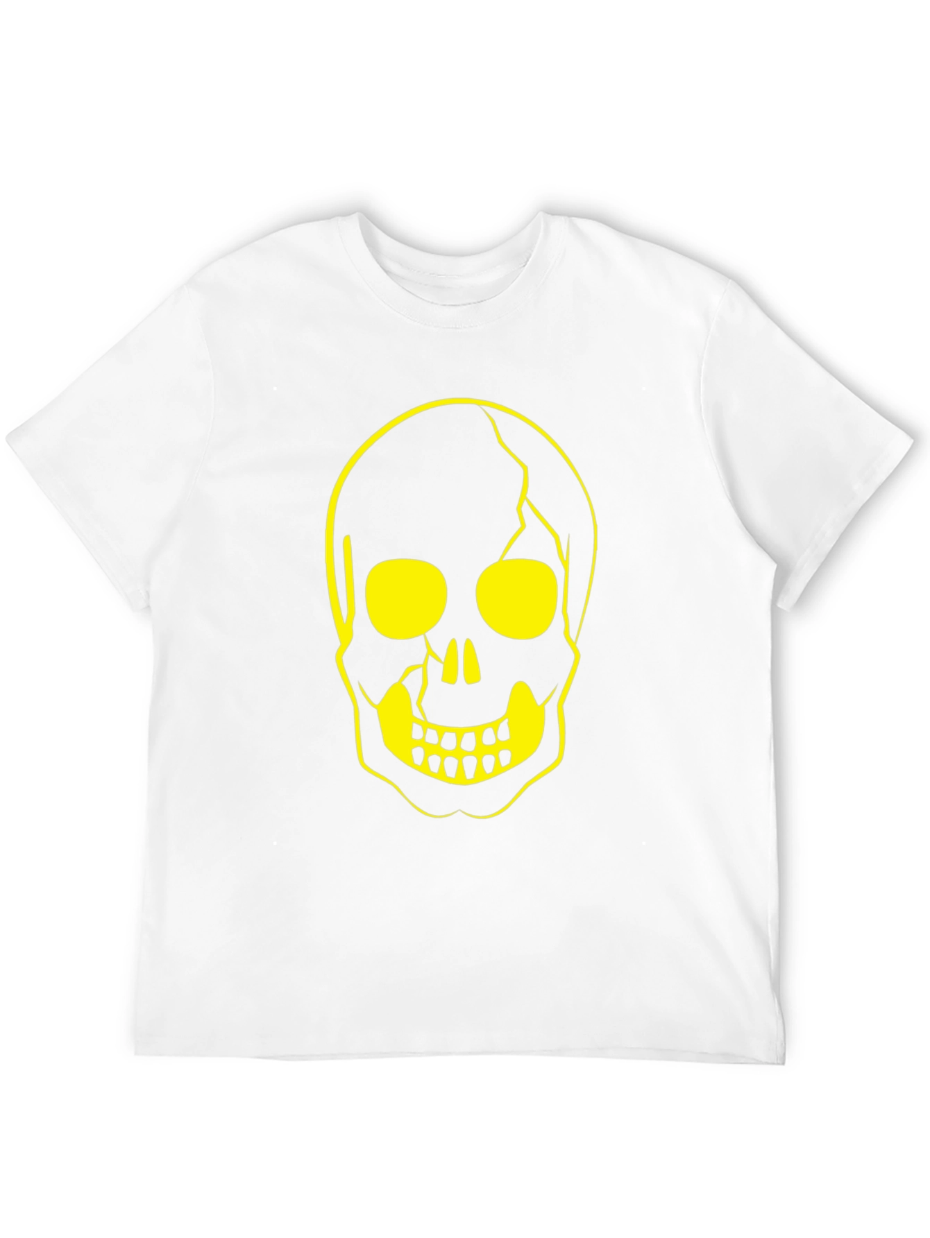 Skull Graphic Tee - Black Cotton Casual Shirt