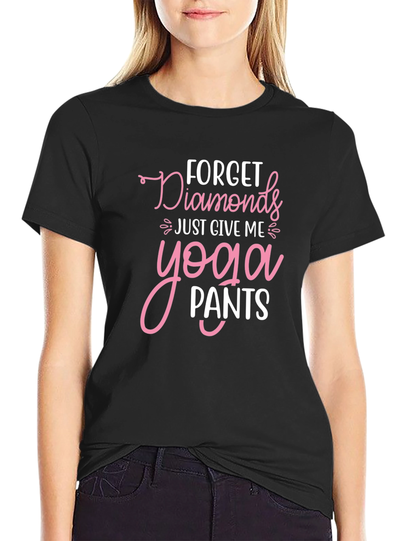 Forget Diamonds Yoga Pants Tee