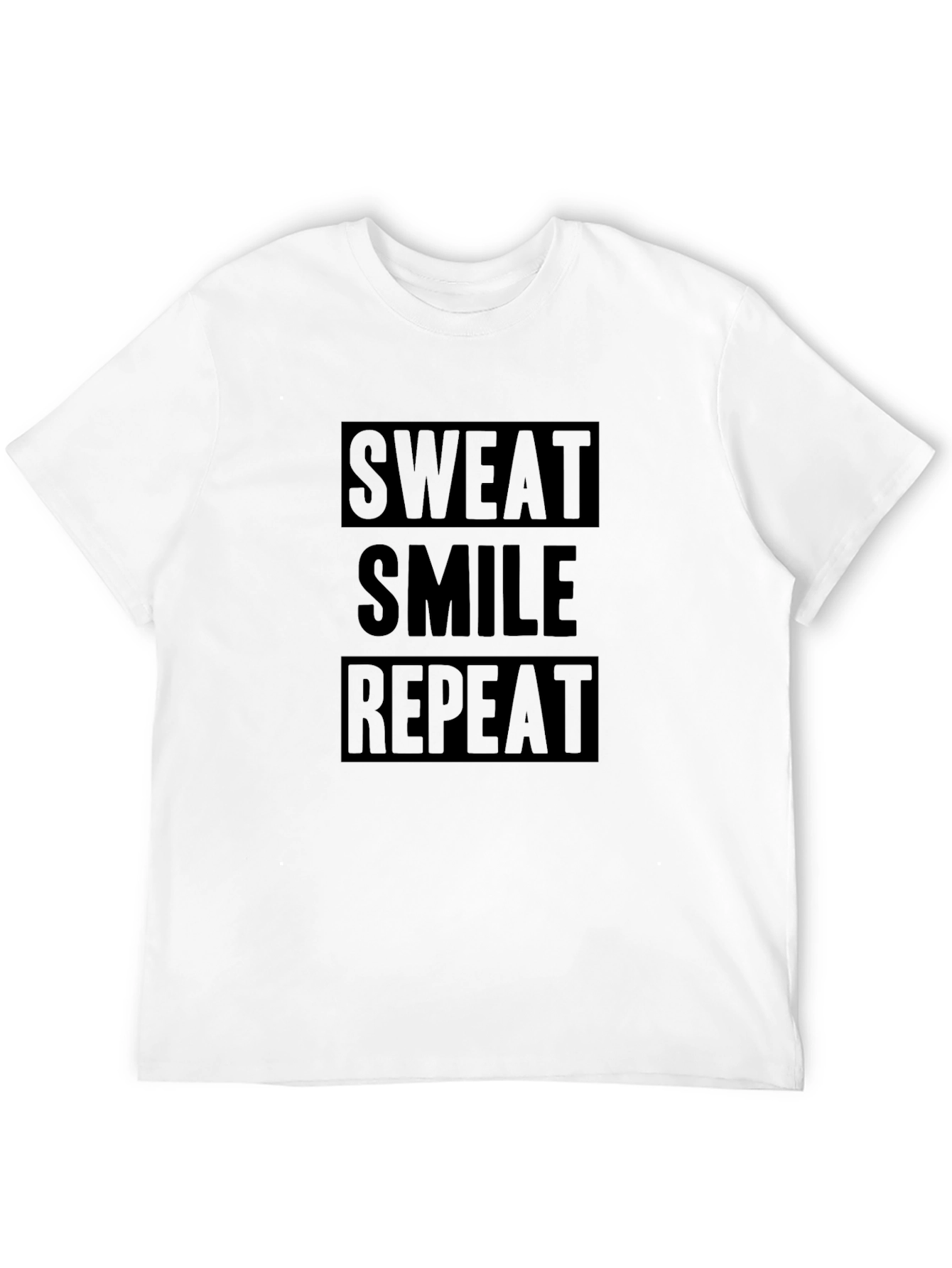 Sweat Smile Repeat Black Graphic T-Shirt