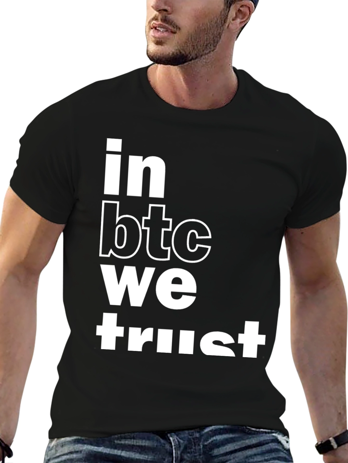 In BTC We Trust Black Graphic Tee